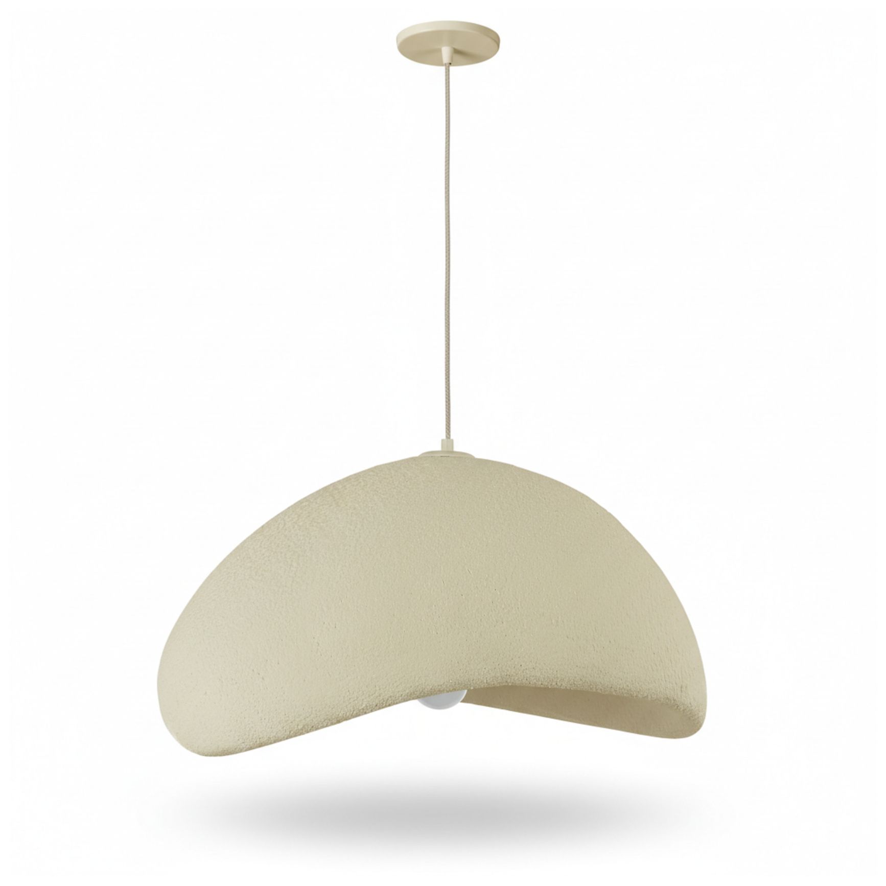 Image 2 Pilar 24" Wide Matte Beige Pendant more views