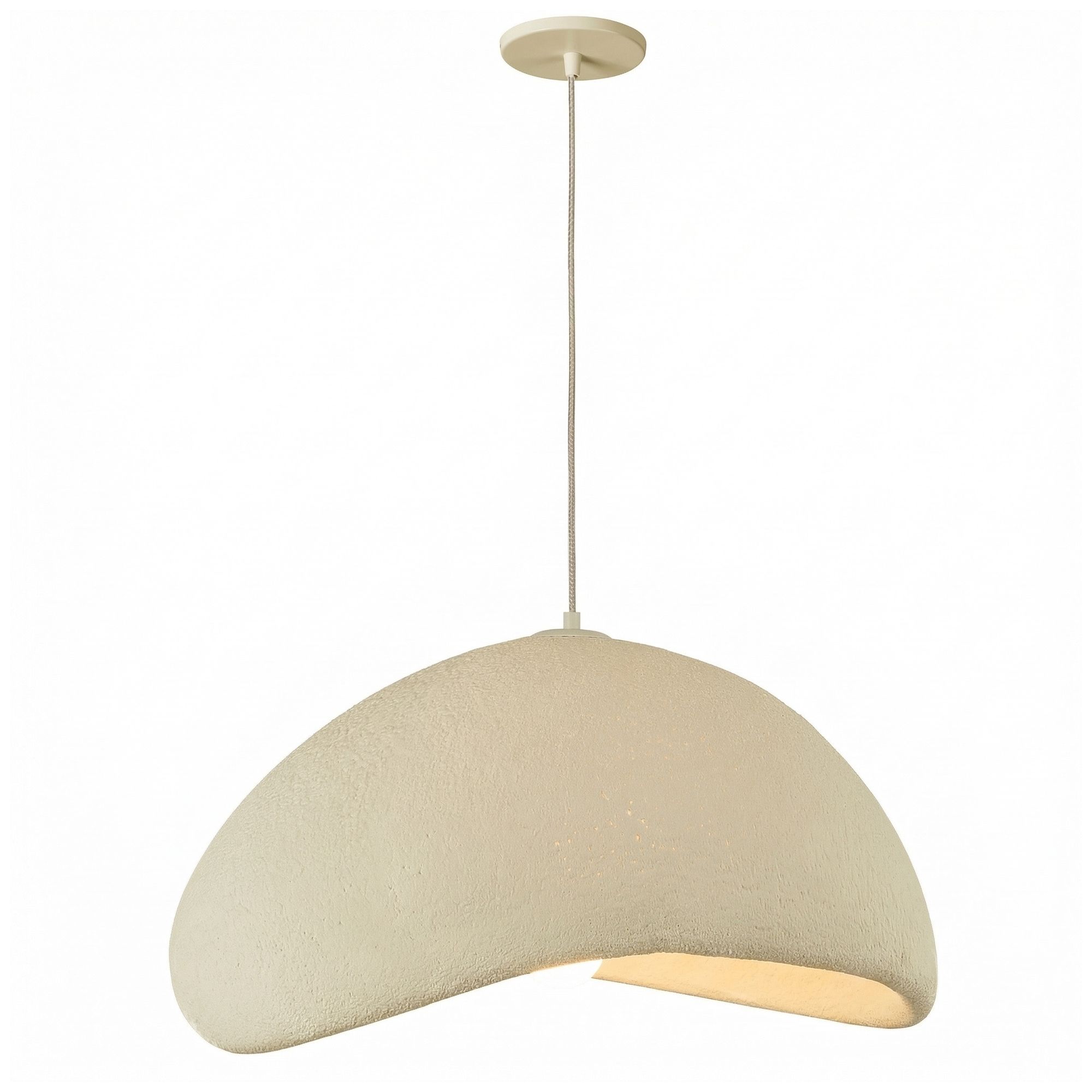 Image 3 Pilar 24" Wide Matte Beige Pendant more views