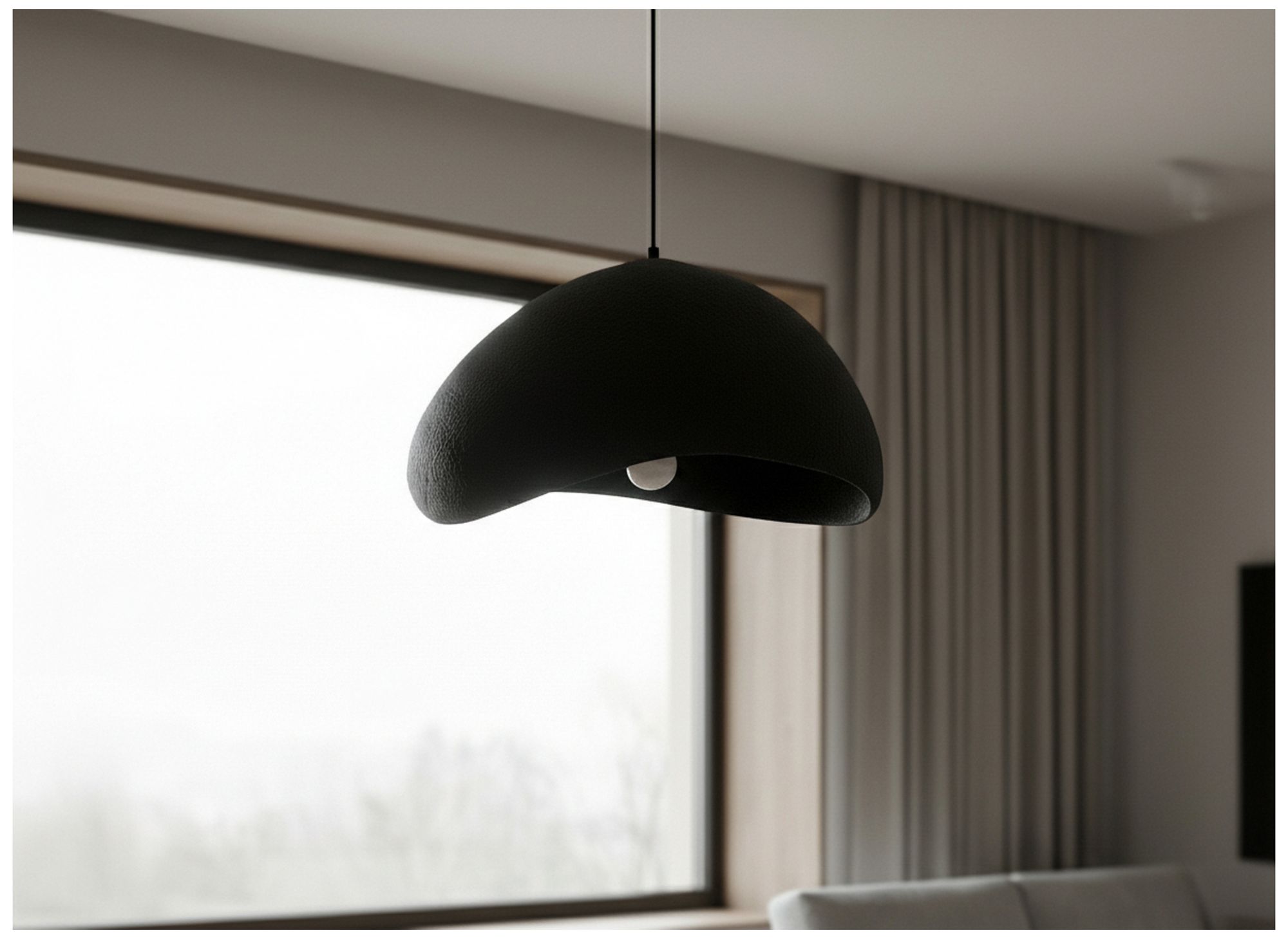 Pilar 24" Wide Matte Black Pendant