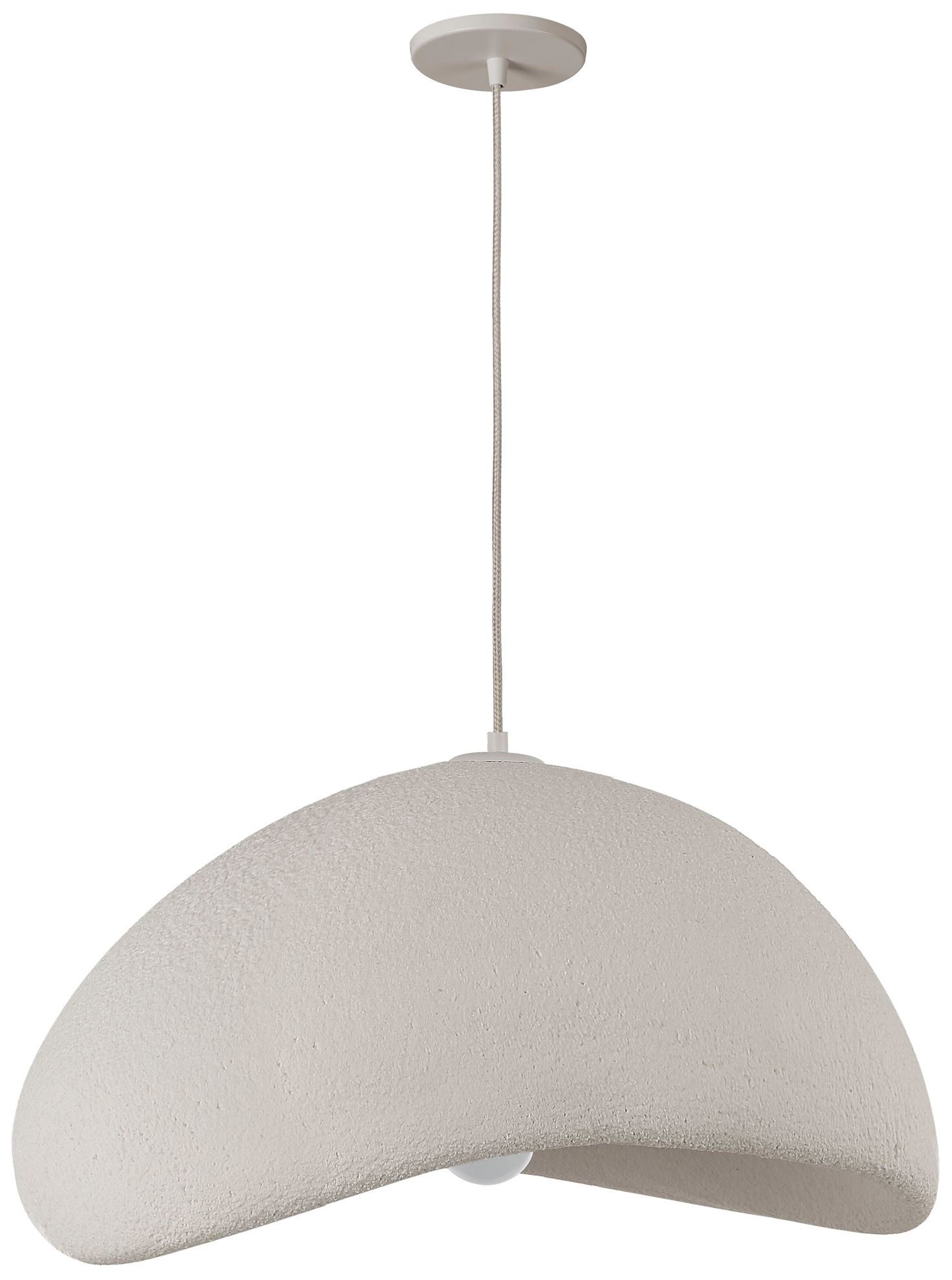 Pilar 24" Wide Matte Linen Pendant