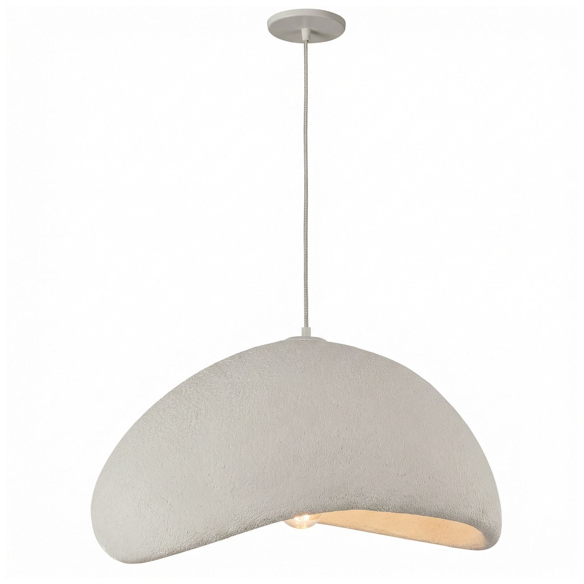 Image 3 Pilar 24" Wide Matte Linen Pendant more views