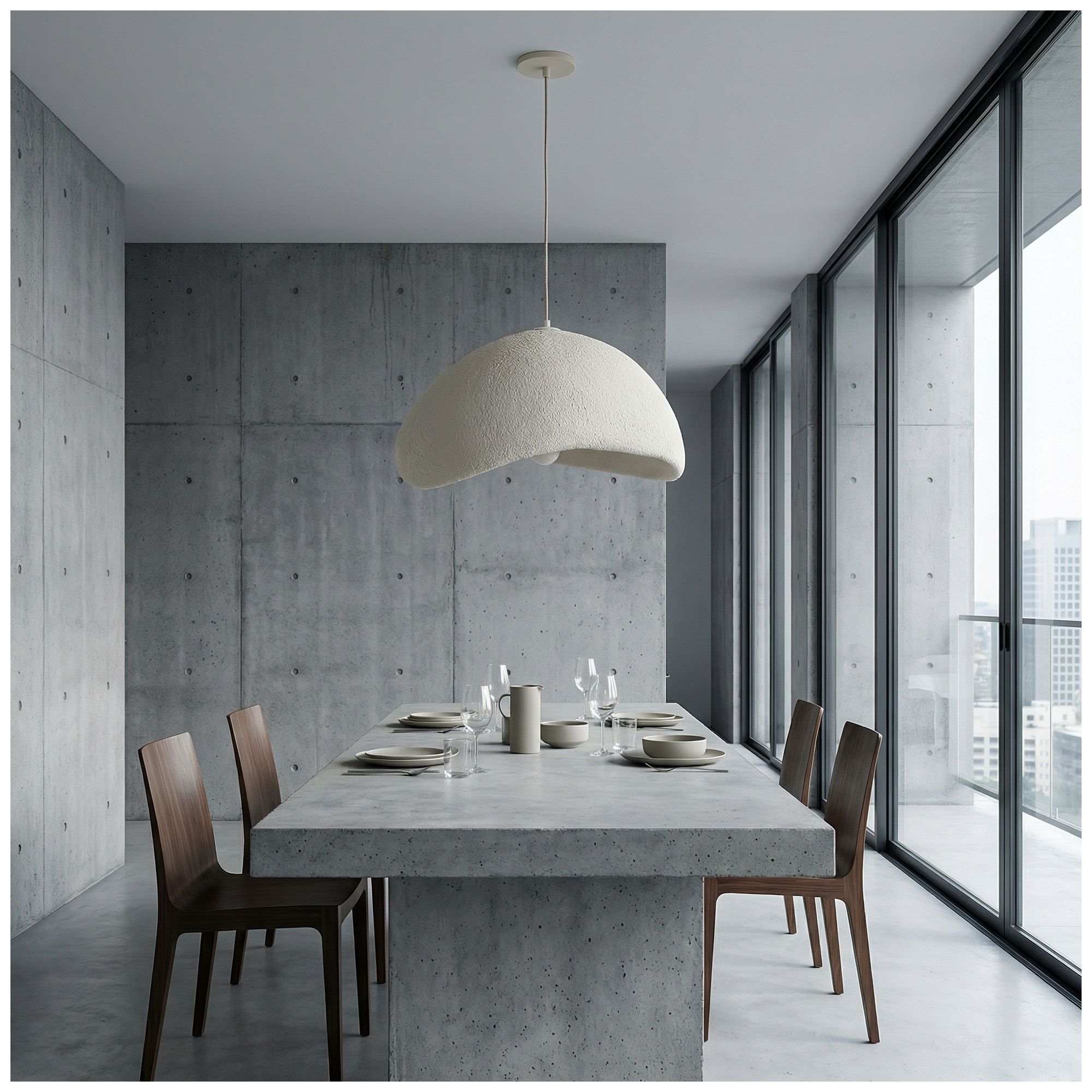 Pilar 24" Wide Matte Linen Pendant