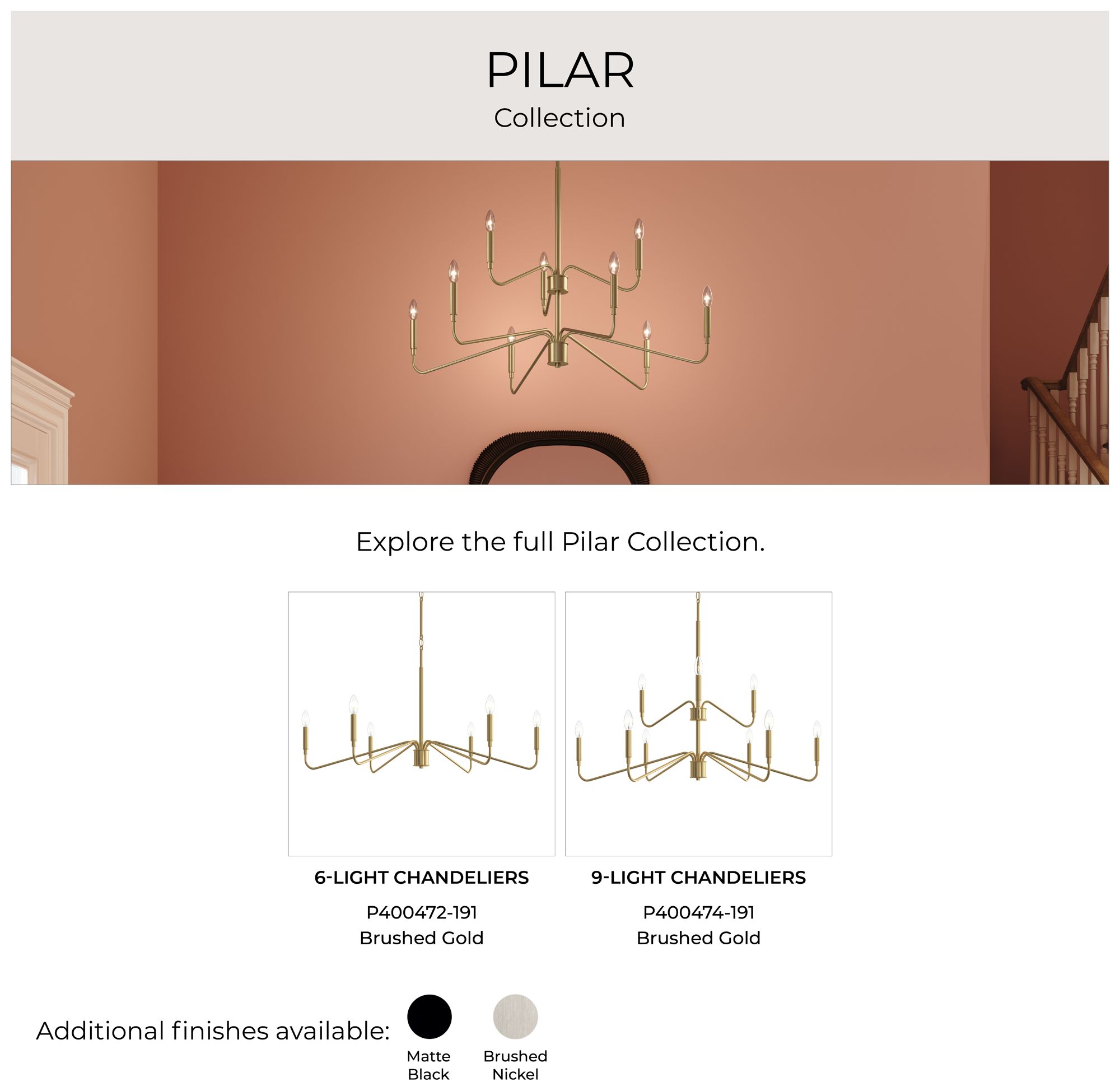 Pilar 6-Light Chandelier