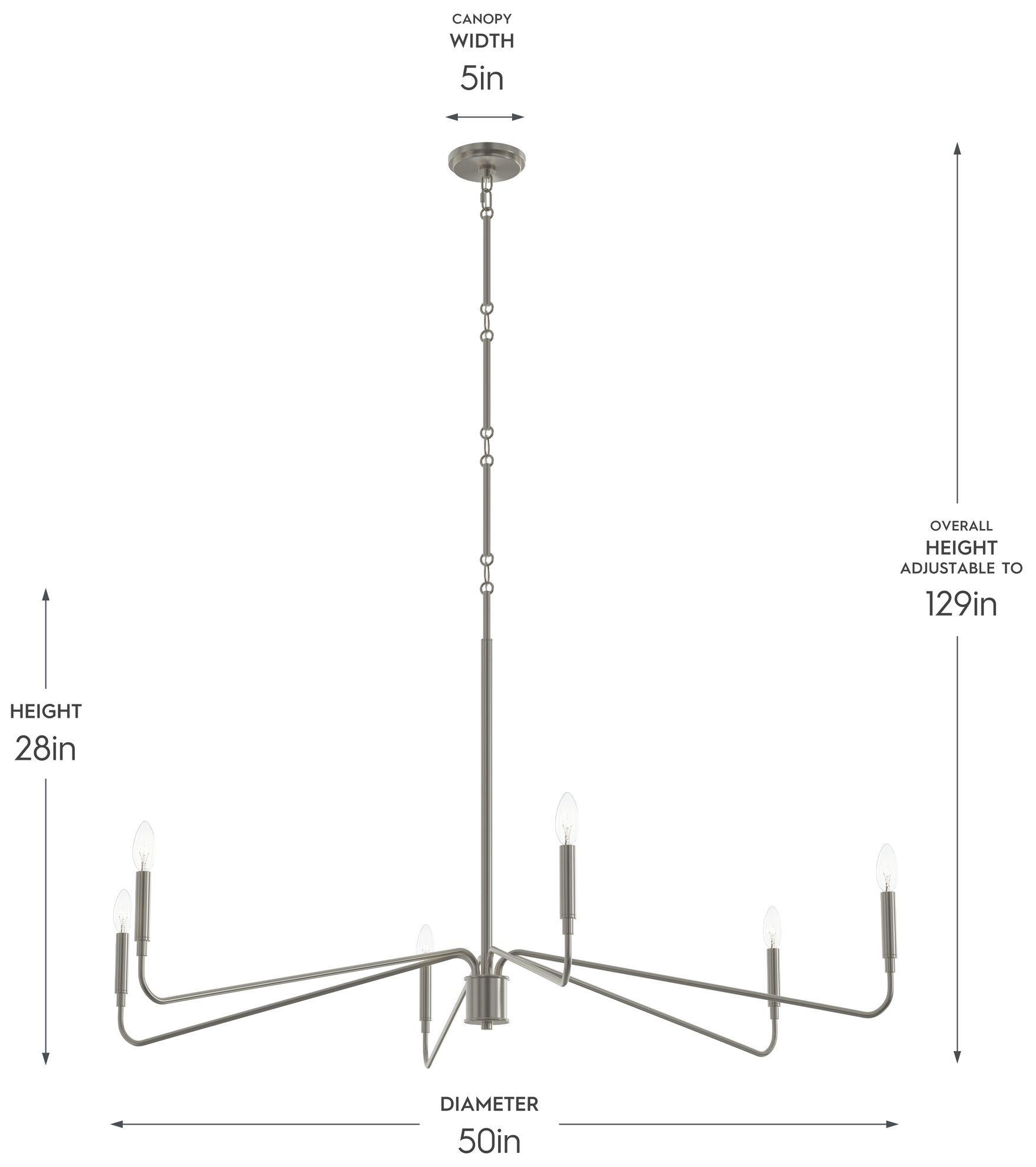 Image 6 Pilar Extra Large 6-Light Chandelier more views