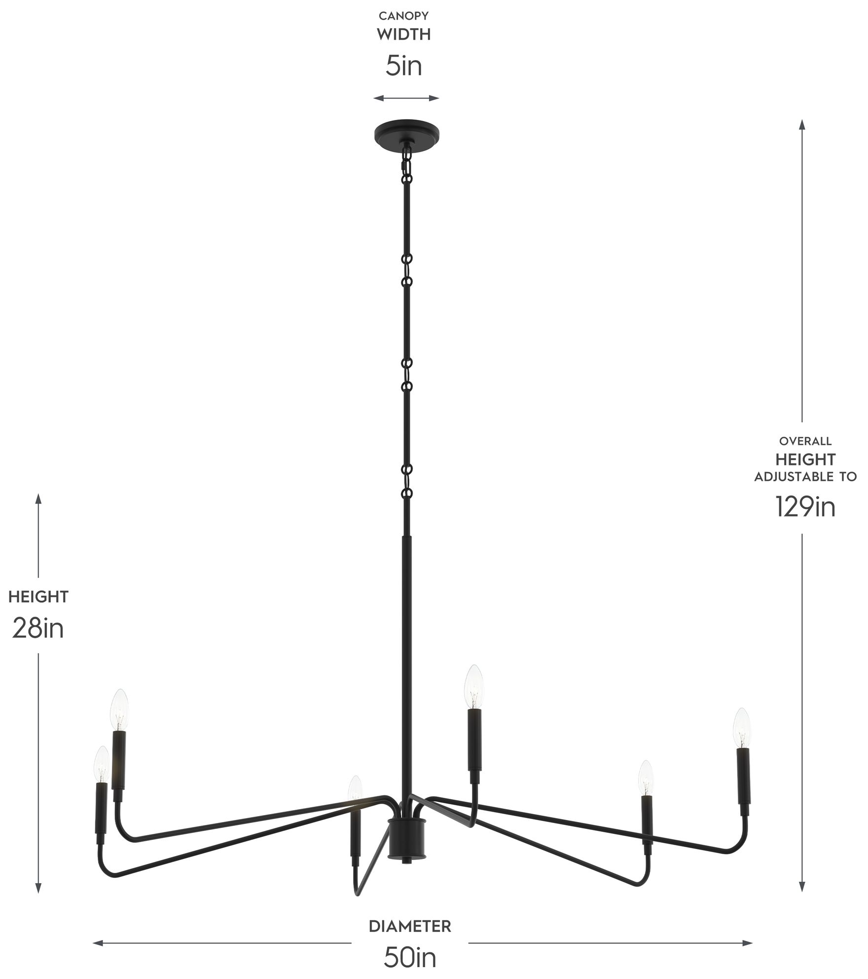 Image 6 Pilar Extra Large 6-Light  Chandelier more views