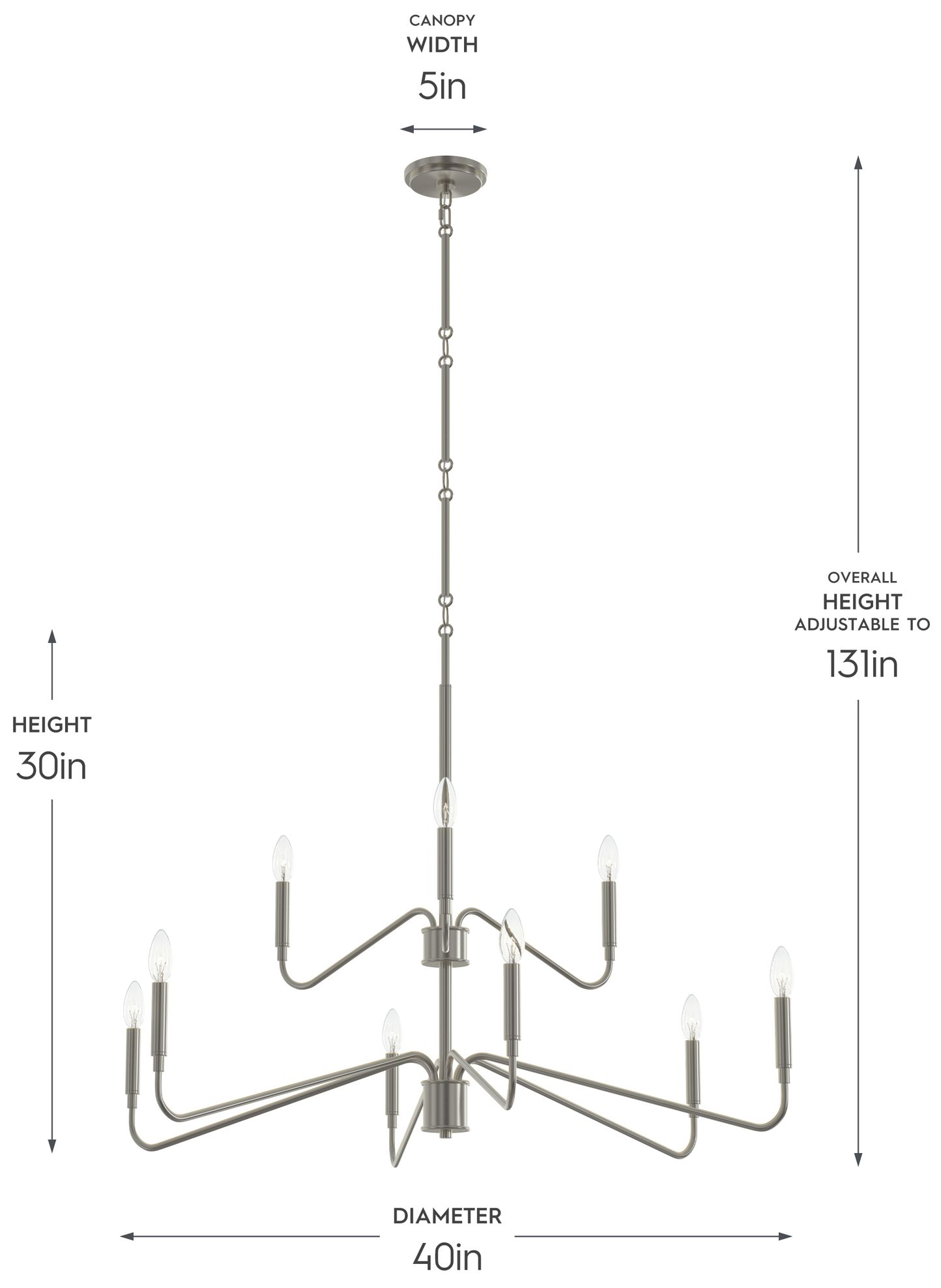Image 6 Pilar Two-Tier Nine-Light Chandelier more views