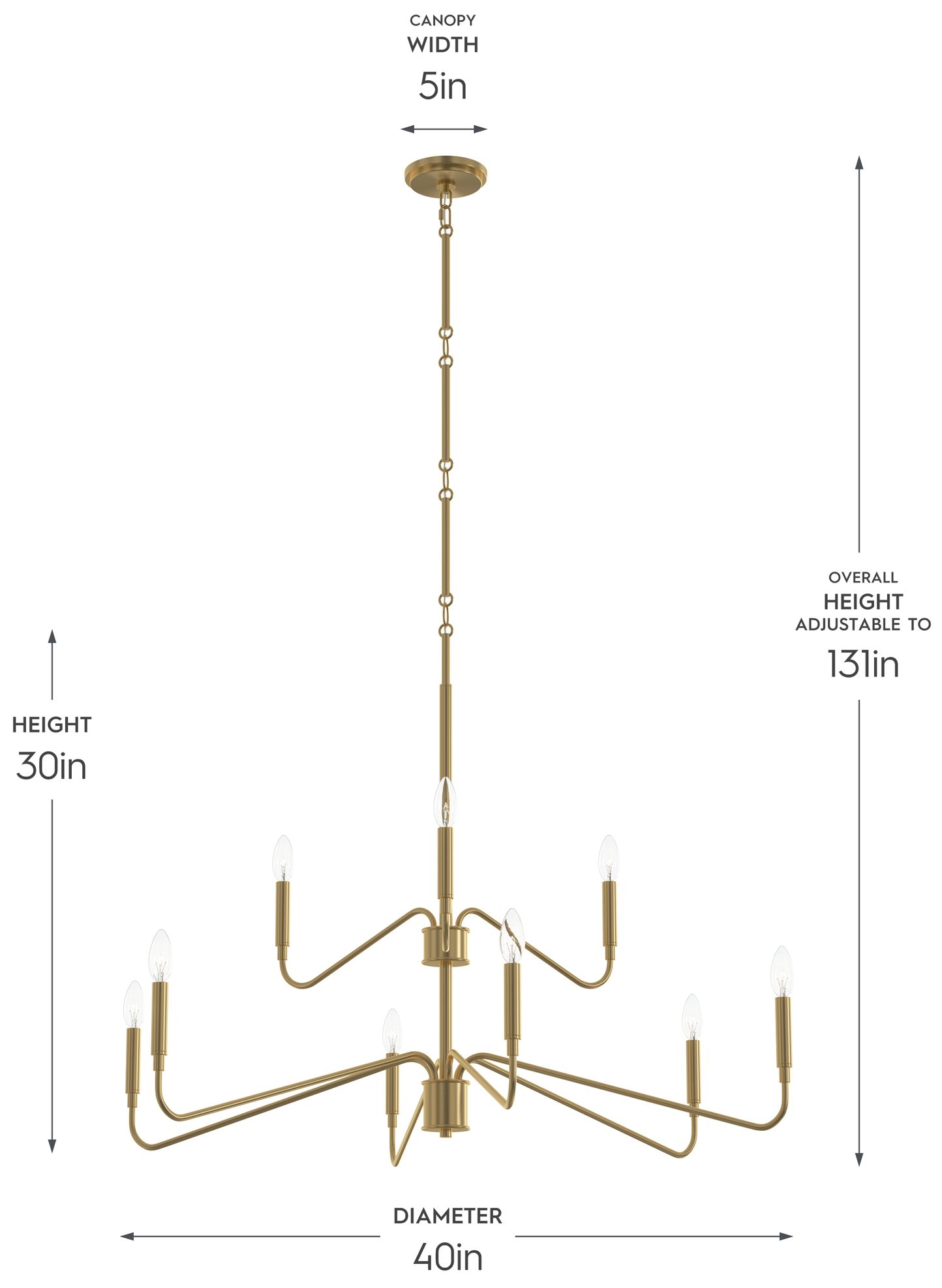 Image 6 Pilar Two-Tier Nine-Light  Chandelier more views