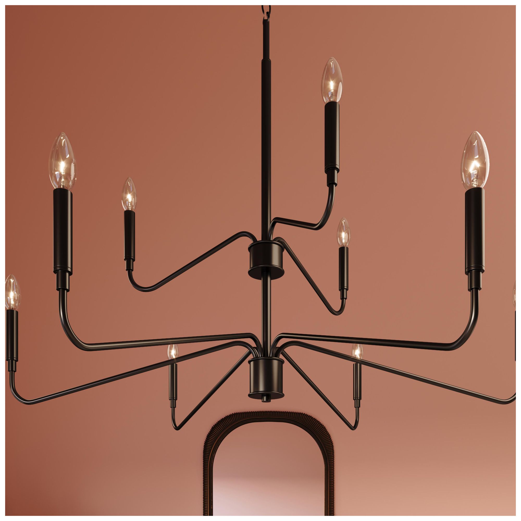 Pilar Two-Tier Nine-Light  Chandelier