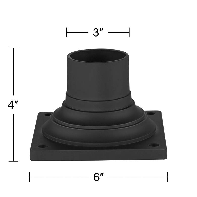 Image 5 Pilarcitos Black Square Outdoor Post Light Adapter more views