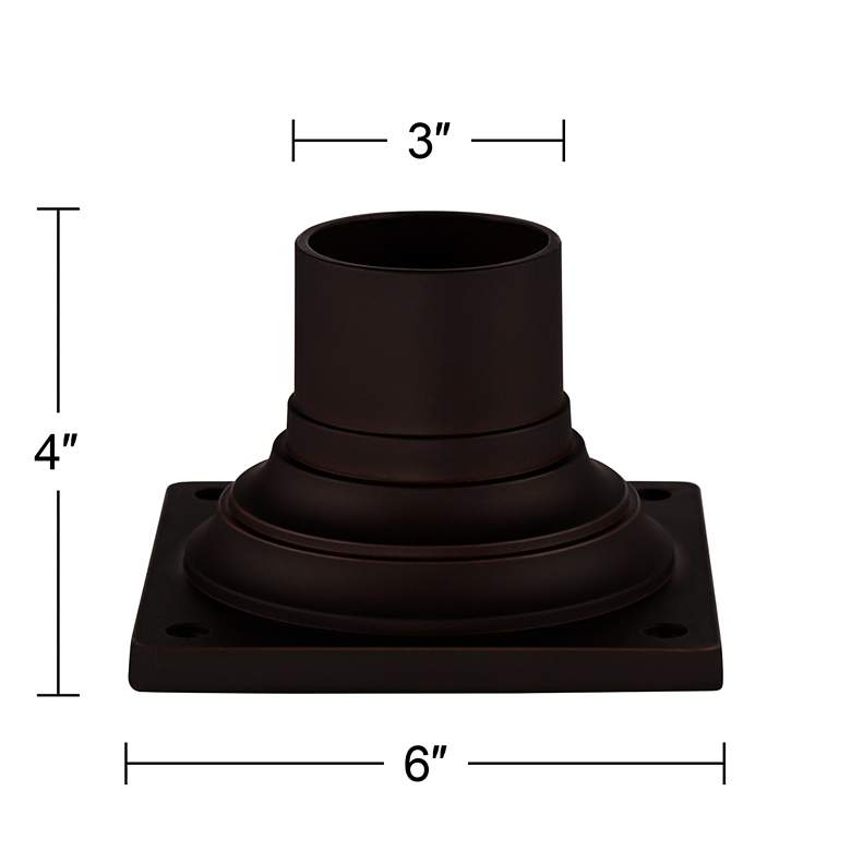 Image 5 Pilarcitos Bronze Square Outdoor Post Light Adapter more views