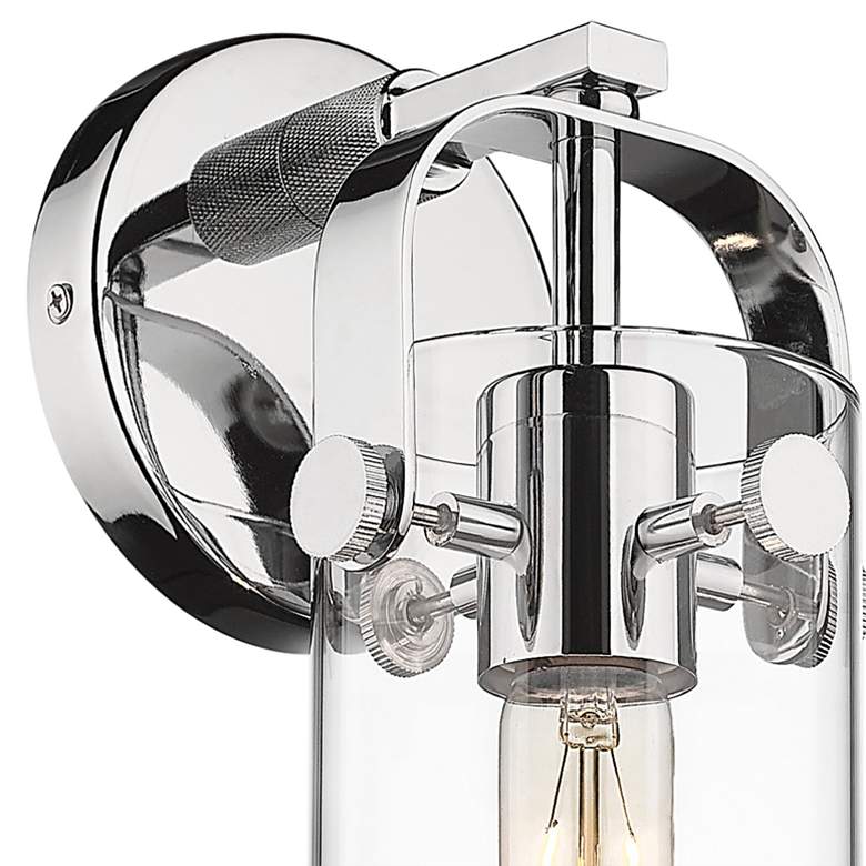 Image 3 Pilaster 10 1/2" High Brushed Satin Nickel Metal Wall Sconce more views