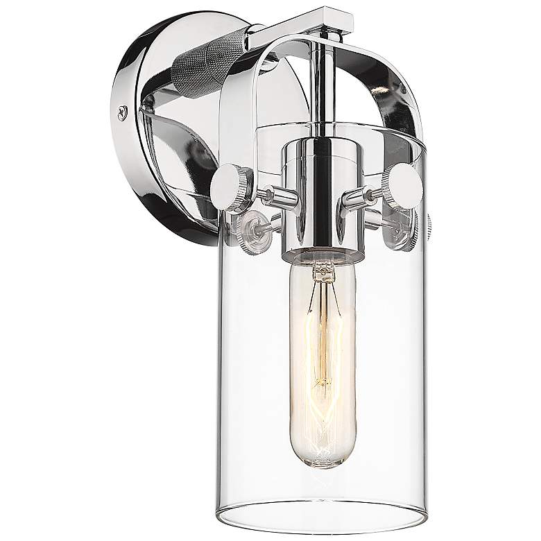Image 1 Pilaster 10 1/2" High Polished Nickel Metal Wall Sconce