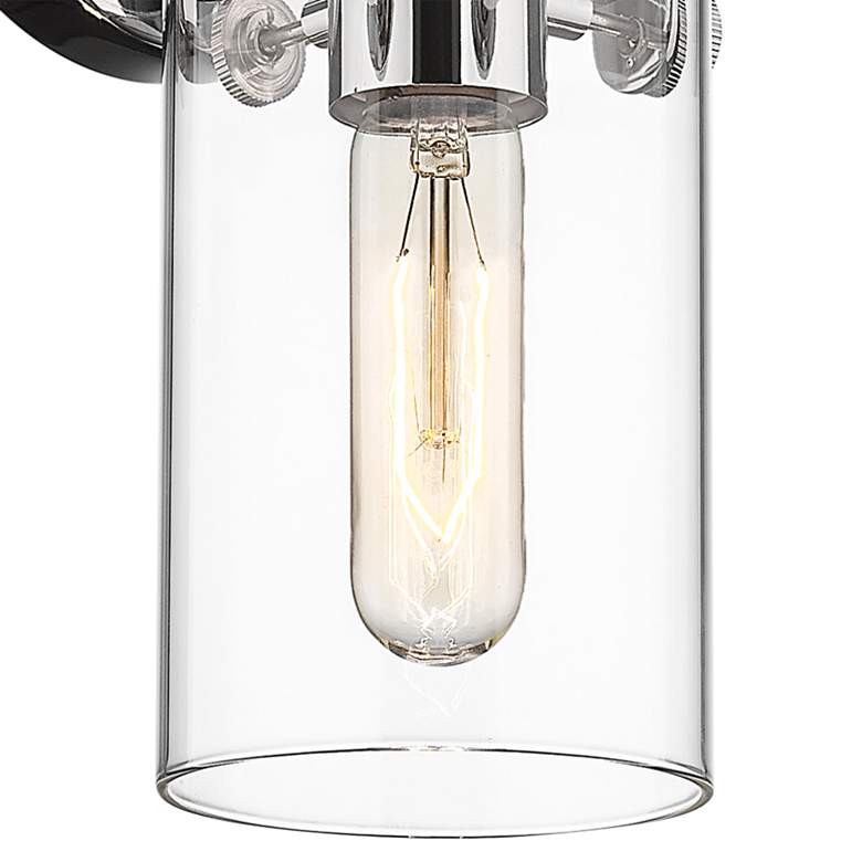 Image 2 Pilaster 10 1/2" High Polished Nickel Metal Wall Sconce more views
