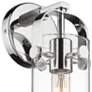 Pilaster 10 1/2" High Polished Nickel Metal Wall Sconce