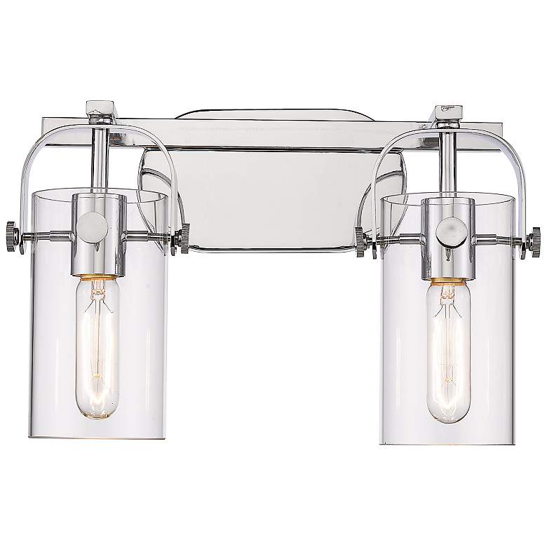 Image 1 Pilaster 11 inch High Polished Nickel 2-Light Wall Sconce
