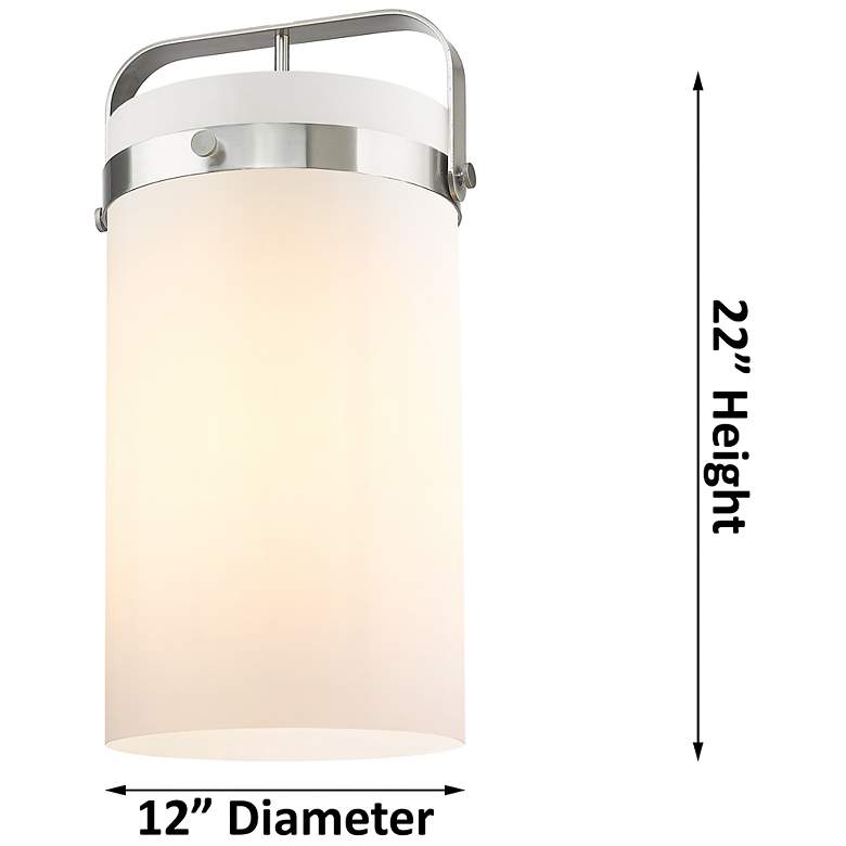 Image 2 Pilaster 12"W 4 Light Champagne Bronze Stem Pendant With Seedy Shade more views