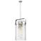 Pilaster 13.38" Wide 4 Light Stem Hung Satin Nickel Pendant w/ Seedy S
