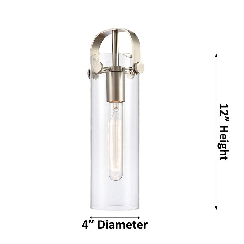 Image 7 Pilaster 16.75" High Brushed Brass Sconce With Matte White Glass Shade more views