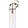 Pilaster 16 3/4"H Satin Nickel Wall Sconce w/ Clear Shade