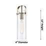 5_Pilaster 16 3/4"H Satin Nickel Wall Sconce w/ Clear Shade more views
