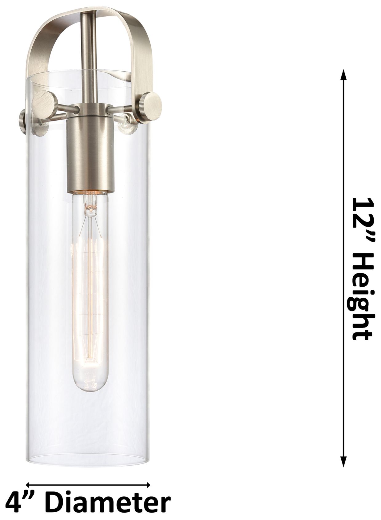 Image 5 Pilaster 17" High Brushed Brass and Clear Glass Wall Sconce more views