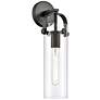 1_Pilaster 17" High Matte Black Wall Sconce