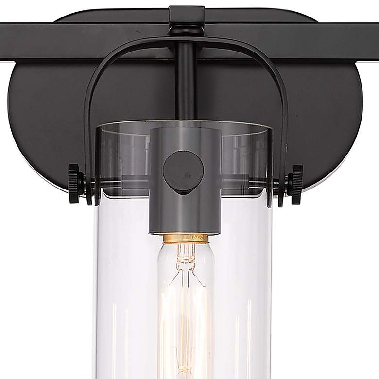 Image 3 Pilaster 24 1/4" Wide Matte Black 3-Light Bath Vanity Light more views