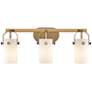 1_Pilaster 24 1/4"W Brass 3-Light Bath Light with White Glass