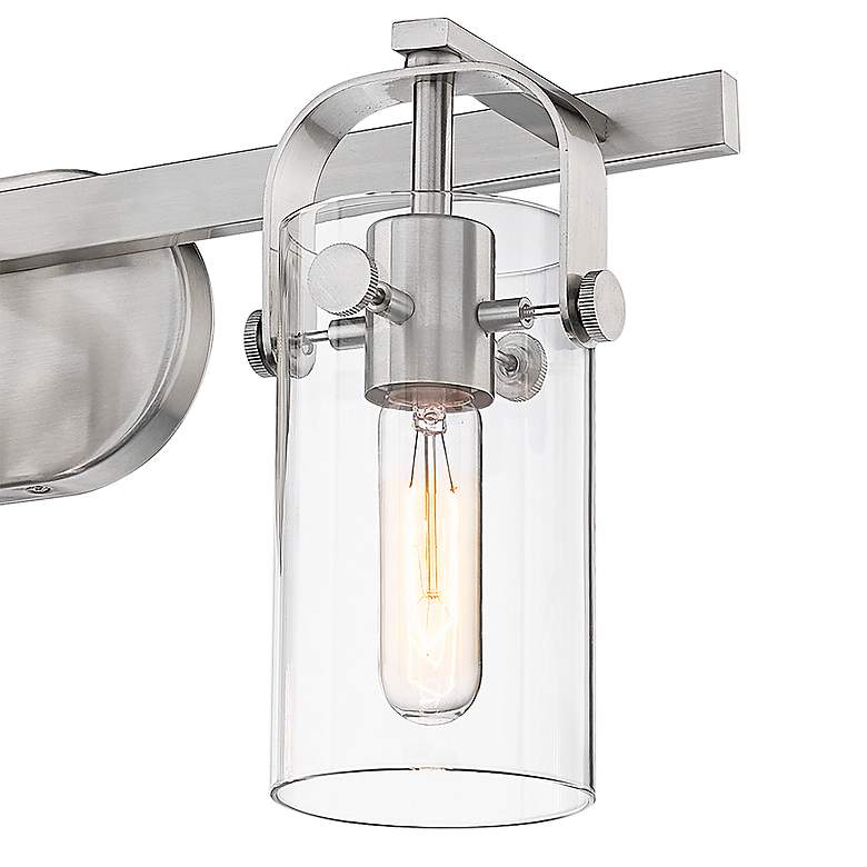Image 2 Pilaster 24 1/4"W Brushed Satin Nickel 3-Light Bath Light more views