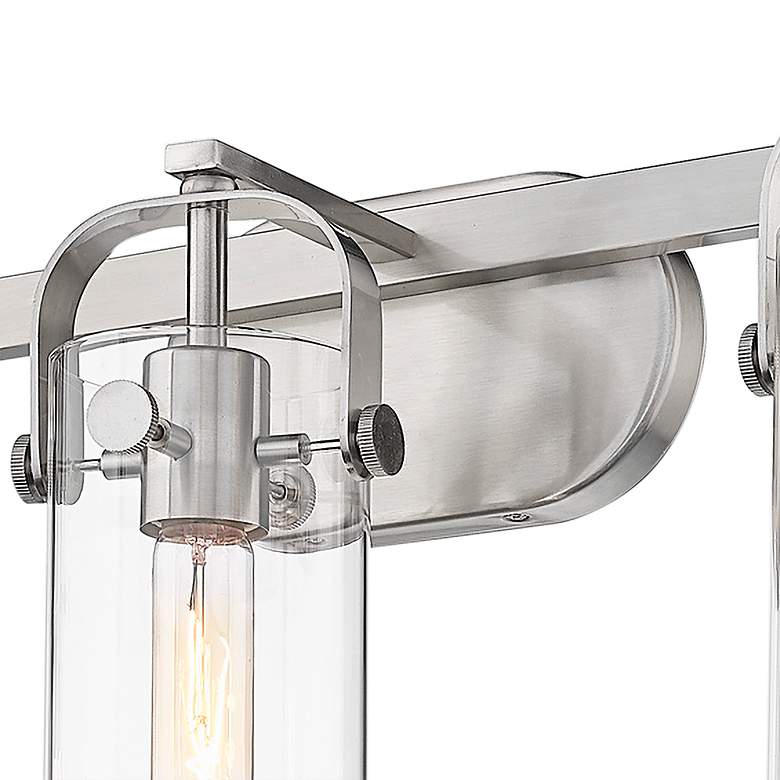 Image 3 Pilaster 24 1/4"W Brushed Satin Nickel 3-Light Bath Light more views