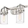 Pilaster 4" 2 Light 15" LED Bath Light - Brushed Satin Nickel - C