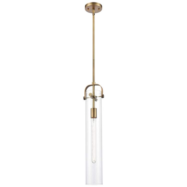 Image 1 Pilaster 5" LED Mini Pendant - Brushed Brass - Clear Shade