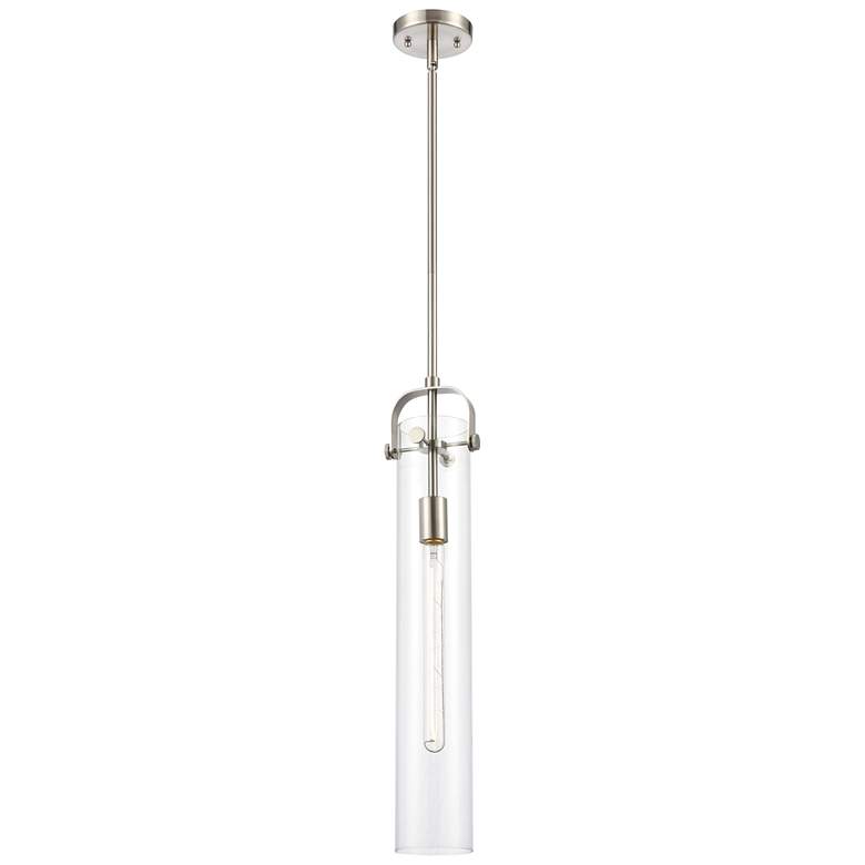 Image 1 Pilaster 5" LED Mini Pendant - Brushed Satin Nickel - Clear Shade