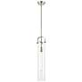 Pilaster 5" LED Mini Pendant - Brushed Satin Nickel - Clear Shade