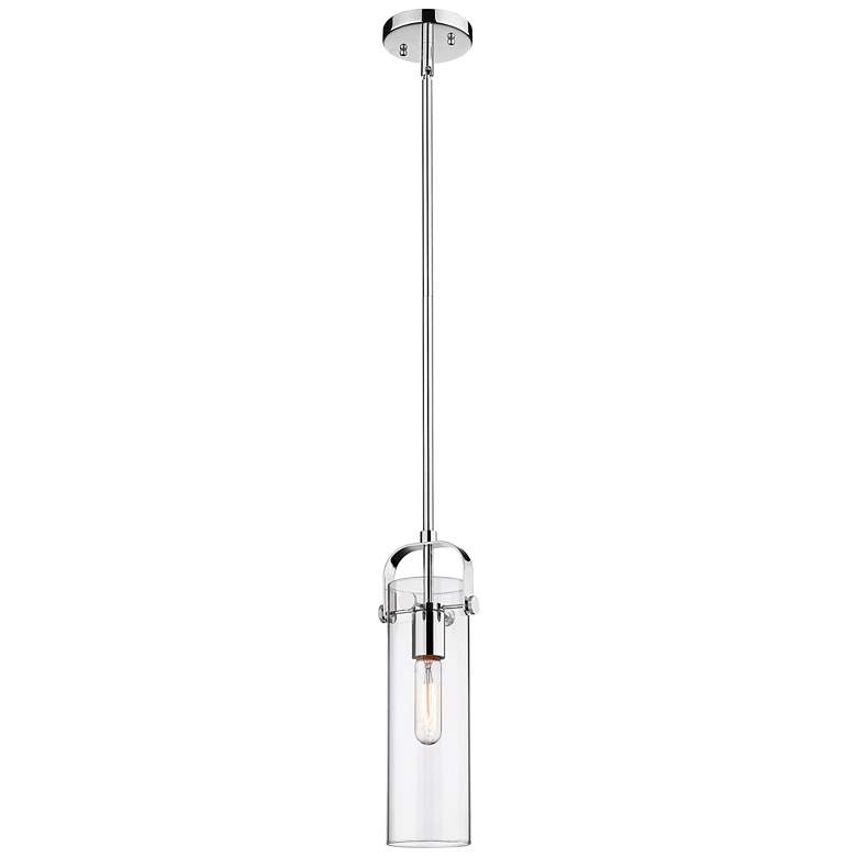 Image 1 Pilaster 5" LED Mini Pendant - Polished Nickel - Clear Shade