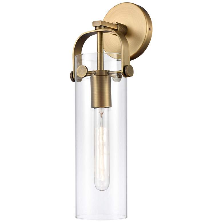Image 1 Pilaster 5" LED Sconce - Brass Finish - Clear Shade