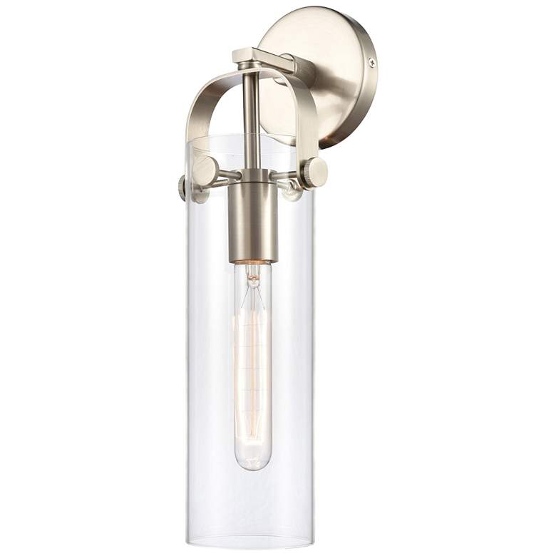Image 1 Pilaster 5" LED Sconce - Nickel Finish - Clear Shade