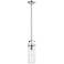 Pilaster 5" Mini Pendant - Polished Nickel - Clear Shade
