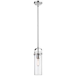 Pilaster 5" Mini Pendant - Polished Nickel - Clear Shade