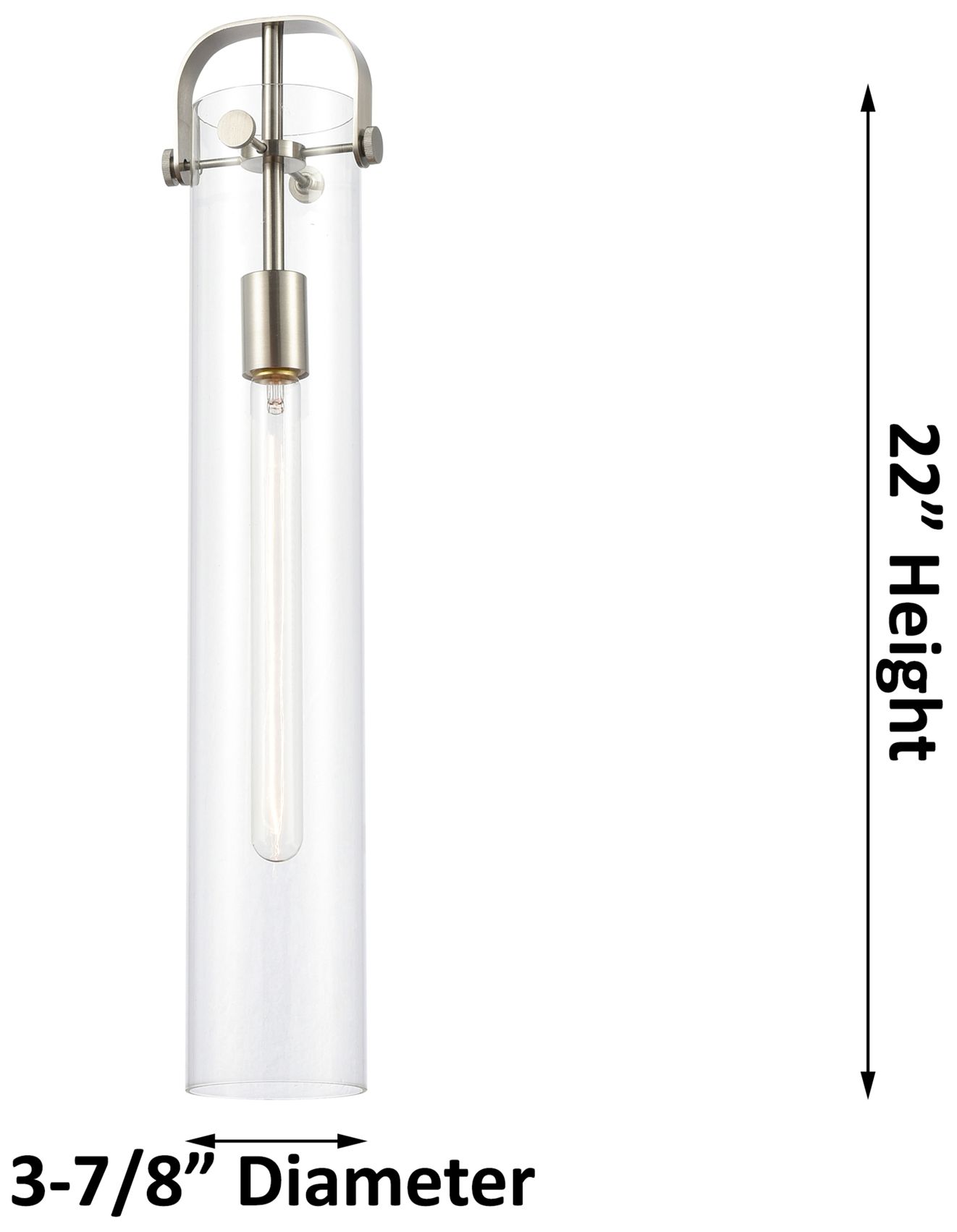 Image 4 Pilaster 5" Wide Stem Hung Matte Black Pendant With Clear Shade more views