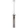 Pilaster 5" Wide Stem Hung Polished Nickel Pendant With Smoke Shade