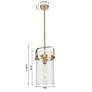 2_Pilaster 8"W Champagne Stem Mini Pendant With Cased Matte White Shade more views