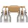 Pilaster II Bell 17" Wide 2 Light Brushed Brass Bath Light With Smoke
