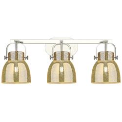 Pilaster II Bell 26.5"W 3 Light Nickel Bath Light w/ Mercury Shade