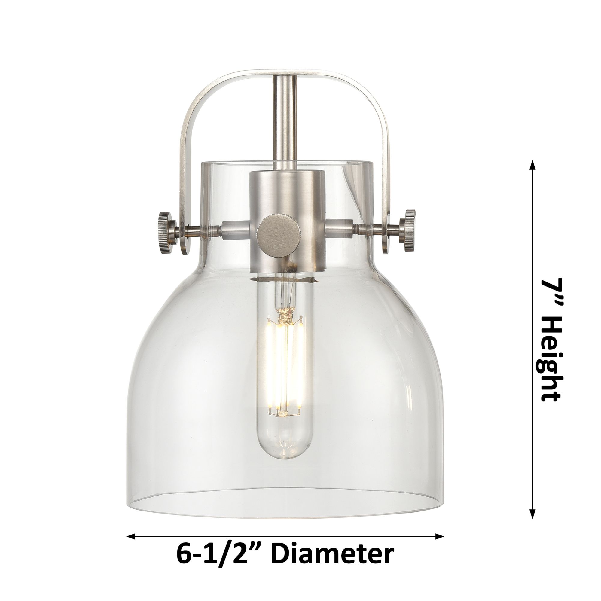 Image 3 Pilaster II Bell 36.5" Wide 4 Light Satin Nickel Bath Light w/ Smoke S more views