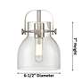 3_Pilaster II Bell 36.5" Wide 4 Light Satin Nickel Bath Light w/ Smoke S more views