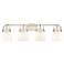 Pilaster II Bell 36.5" Wide 4 Light Satin Nickel Bath Light w/ White S