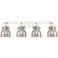 Pilaster II Bell 36.5"W 4 Light Polished Nickel Bath Light w/ Smoke Sh