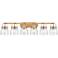 Pilaster II Bell 45.5" Wide 6 Light Brushed Brass Bath Light w/ Seedy