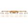 Pilaster II Bell 45.5" Wide 6 Light Brushed Brass Bath Light w/ White